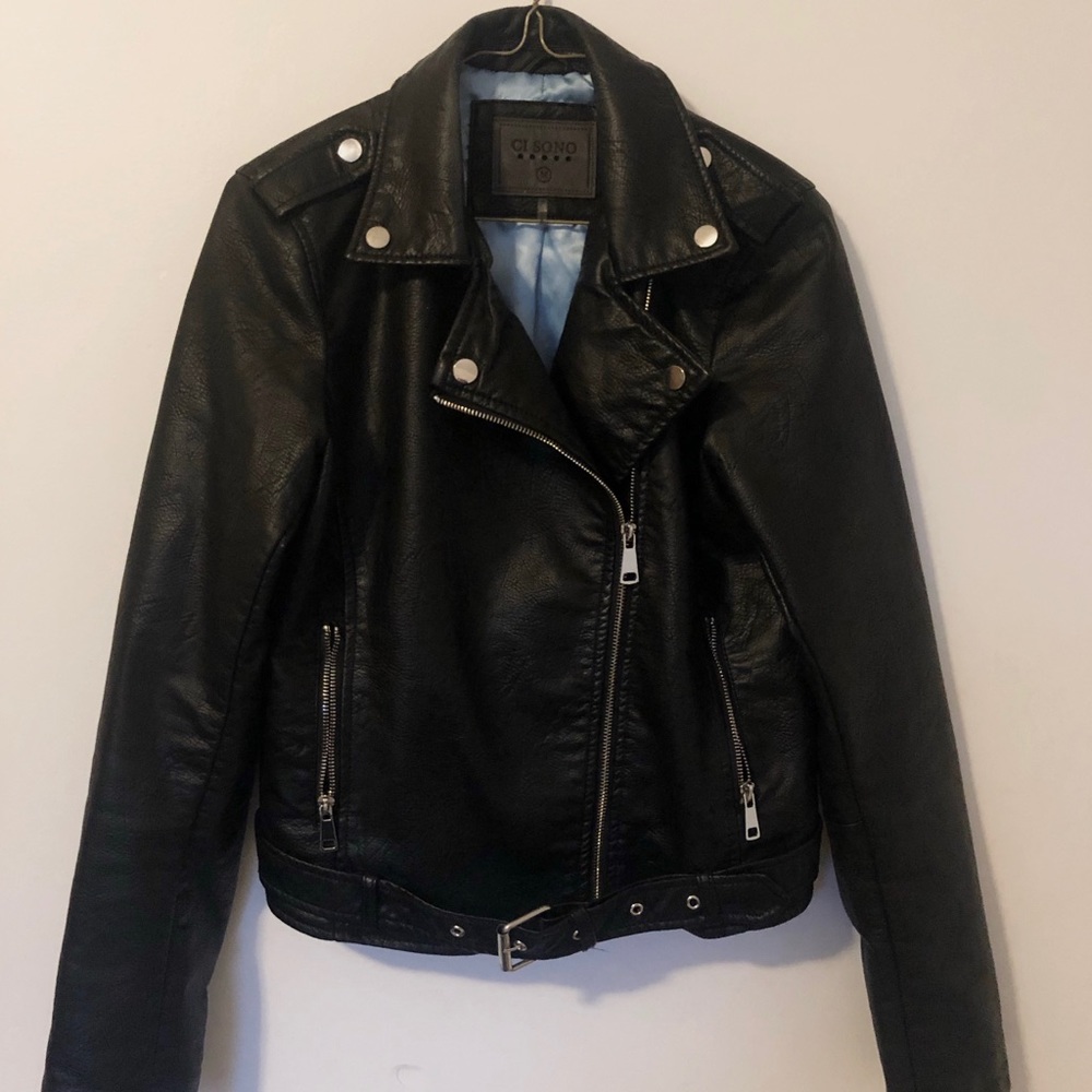 Ci Sono Faux Leather Jacket